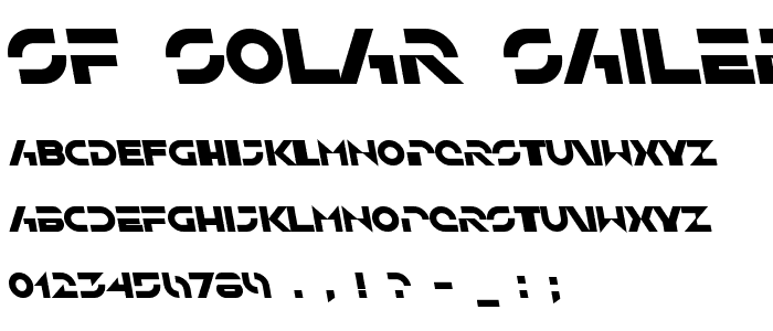 SF Solar Sailer Bold Italic font